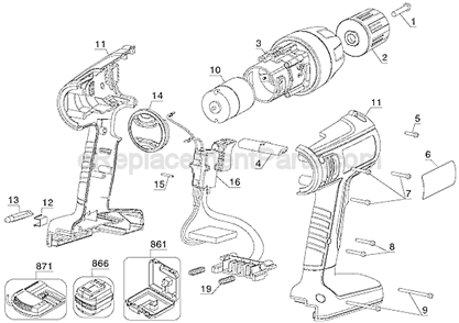 Page A Diagram and Parts List for FS18PS  Black and Decker Cordless Drill